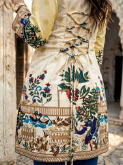 Yellow Kalamkari Print Short Kurti
