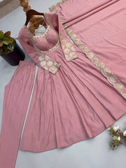 Pink Sequins Embroidered Suit Collage KU274 Kalyanja