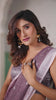 Lavender Ikat Woven Linen Silk Saree