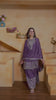 Lavender Sequins Embroidery Work Chinon Suit