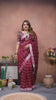 Maroon Ached Weaving Soft Linen Saree