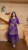 Purple Sequins Embroidery Work Chinon Silk Suit