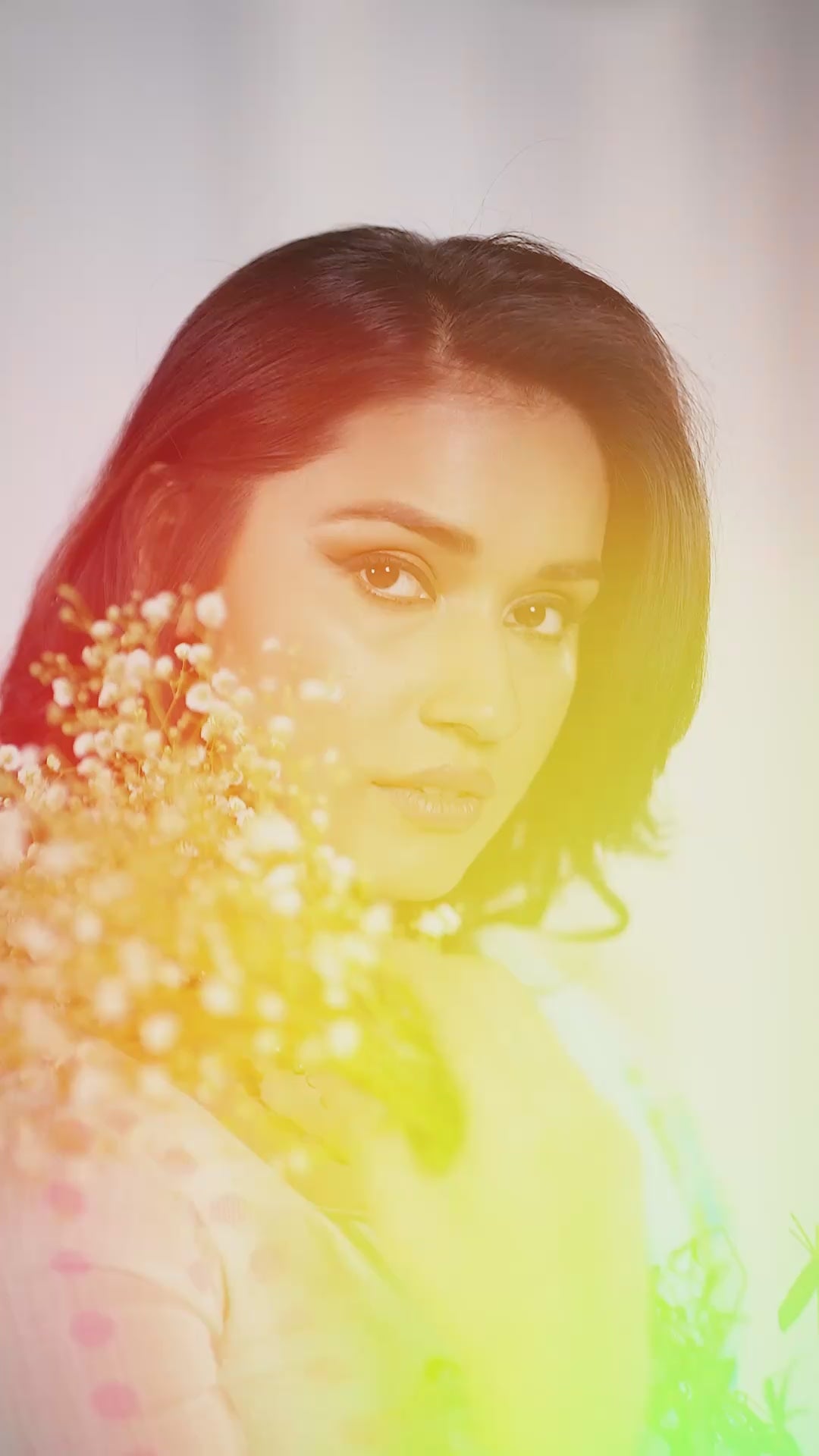 Green Floral Print Linen Silk Saree