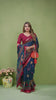 Navy Blue Mul Cotton Kalamkari Print Saree