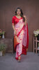 Red Sibori Work Soft Satin Silk Saree