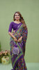 Purple Kalamkari Print Mul Cotton Saree
