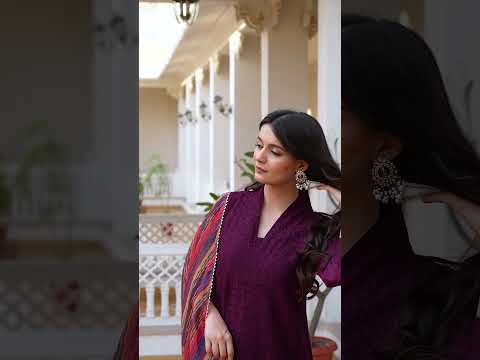 Dark Purple Roman Silk Kurti