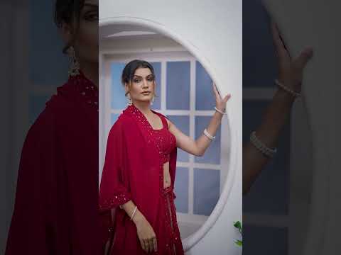 Maroon Sequins Embroidered with Thread Work Lehenga – Faux Georgette Silk