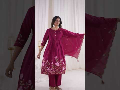 Wine Pure Cotton Kurti