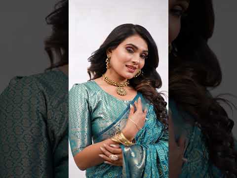 Rama Blue Soft Satin Silk Saree