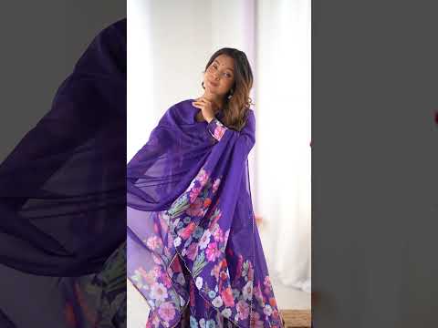 Soft Purple Soft Organza Silk Suit