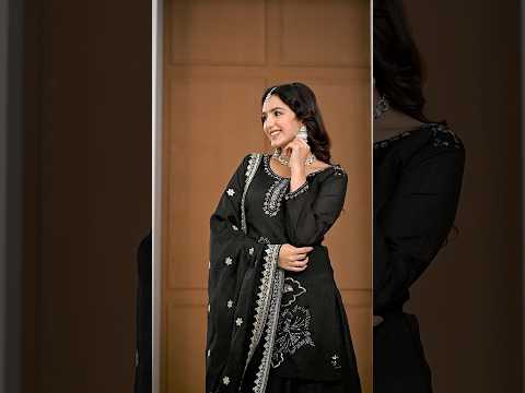 Black Heavy Vichitra Silk Suit