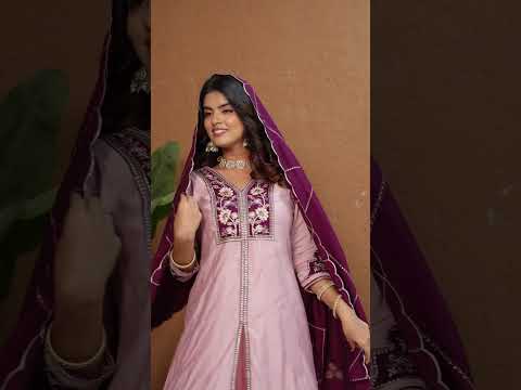 Light Pink Roman Silk Kurti