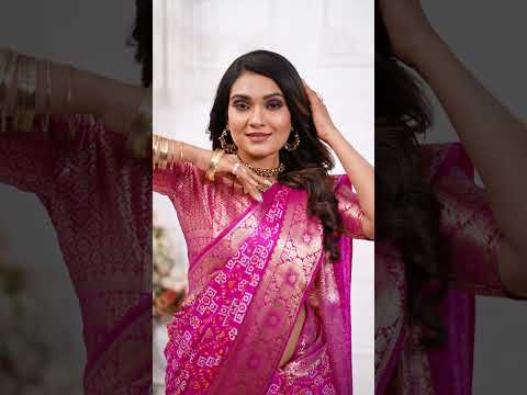 Dark Pink Soft Satin Silk Saree