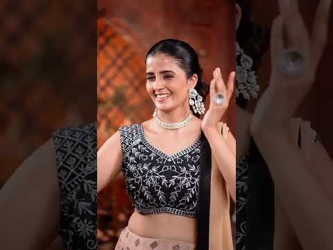 Soft Peach Faux Georgette Lehenga