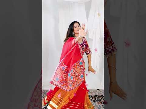Orange and Red Embroidery With Mirror Work Lehenga – Kutchi Navratri Flare Set