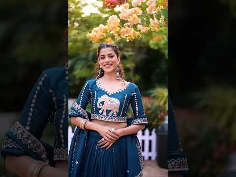 Navy Blue Pure Fendy Lehenga