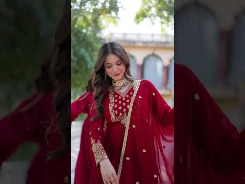Dark Pink Sequins Embroidered Suit