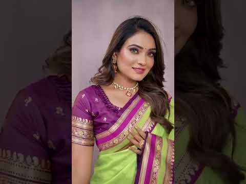 Pastel Pistachio Green Silk Saree