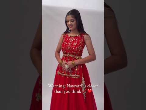 Orange Thread Embroidered Lehenga – Festival & Garba Wear