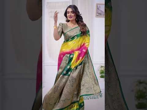 Multicolour Satin Silk Saree