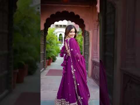 Navy Blue Faux Georgette Suit