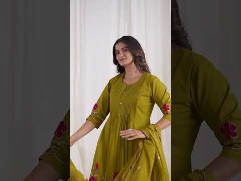 Olive Green Pure Cotton Kurti