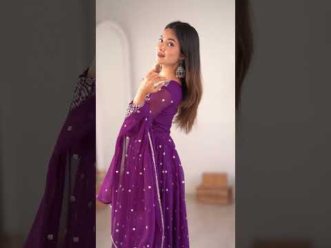 Deep Purple Heavy Faux Georgette Suit
