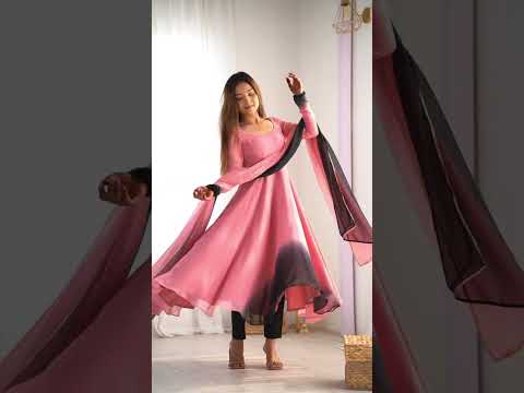 Pink Faux Georgette Suit