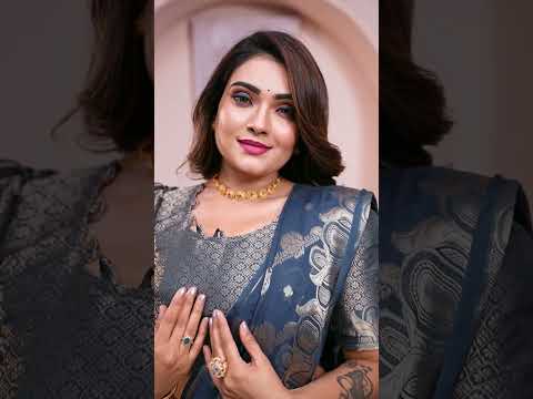 Dark Turquoise Soft Georgette Banarasi Silk Saree