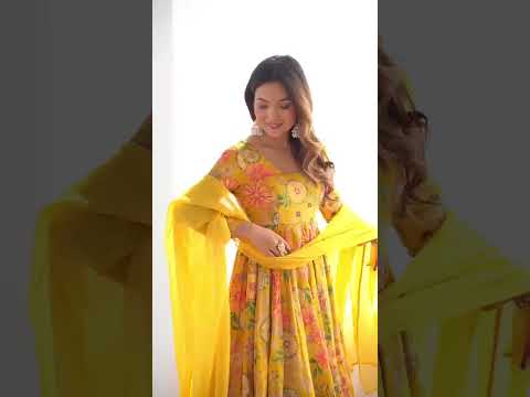 Yellow Faux Georgette Suit