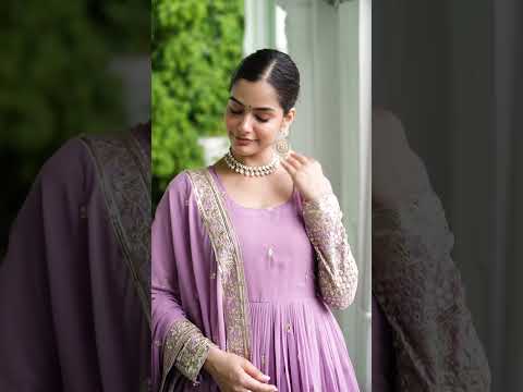 Sky Blue Faux Georgette Suit