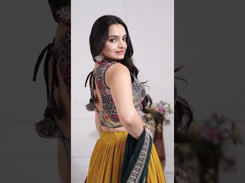 Mustard Yellow Faux Georgette Lehenga