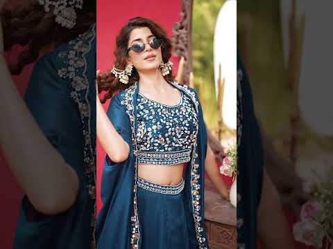 Navy Blue Pure Vichitra Silk Lehenga