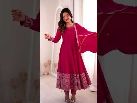 Dark Pink VIchitra Silk Suit