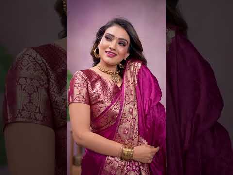 Wine Satin Silk Saree