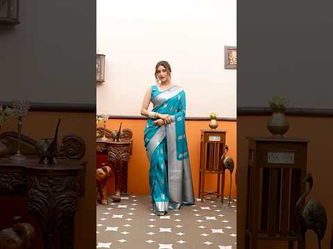 Dark Pink Jacquard Weaving Saree – Silver Zari, Silk Blend, Festive Wear