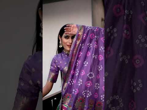 Black Pure Bandhej Silk Saree