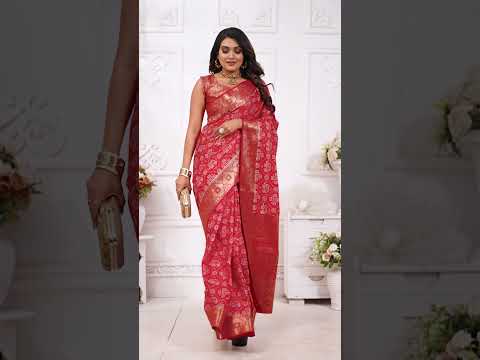 Red Soft Satin Silk Saree