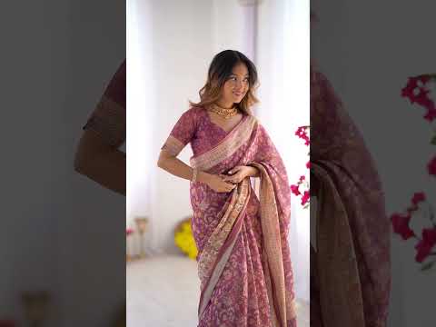 Lavender Pink Premium Handloom Saree