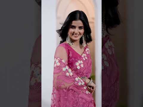 Dark Pink Thread Embroidered Saree – Butterfly Net, Party Wear