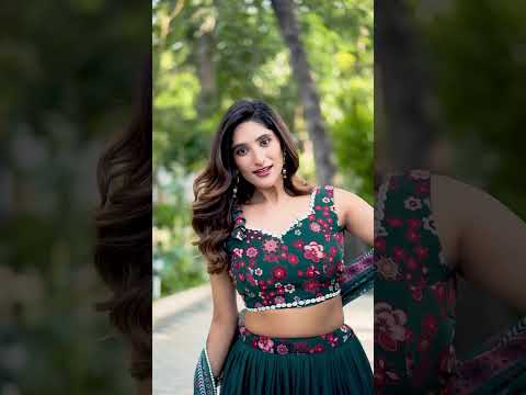 Dark Green Soft Georgette Lehenga