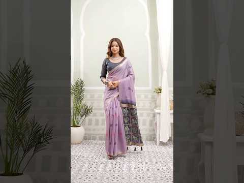 Soft Pink Zari Woven Saree – Heavy Cotton, Contrast Pallu, Festive & Casual Wear
