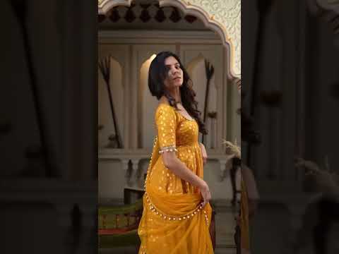 Yellow Chanderi Jacquard Suit