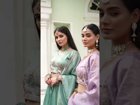 Lavender Thread Embroidered Lehenga – Giraffe Motif Choli, Gold Crush, 3M Flair
