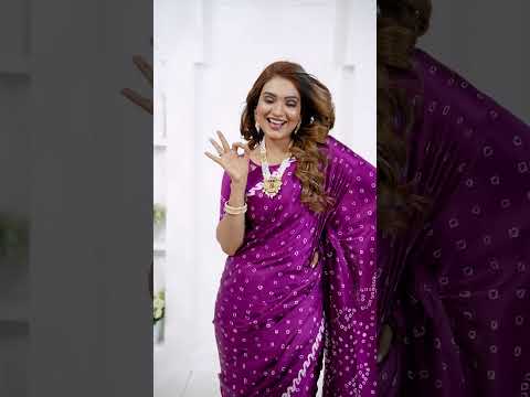 Deep Purple Soft Satin Silk Saree