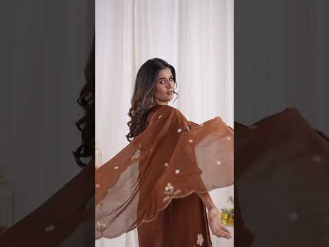 Dark Browd Pure Cotton Kurti