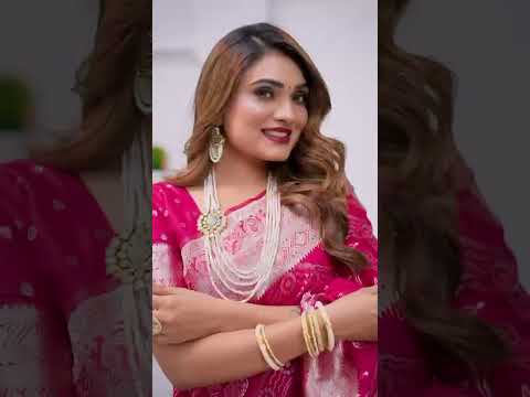 Dark Pink Georgette Silk Saree