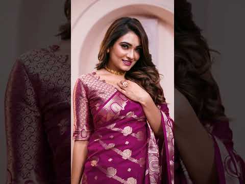 Wine Soft Georgette Banarasi Silk Saree