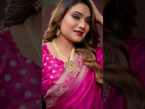 Dark Pink Soft Satin Silk Saree